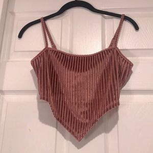 Velvet Bandana Style Crop Top